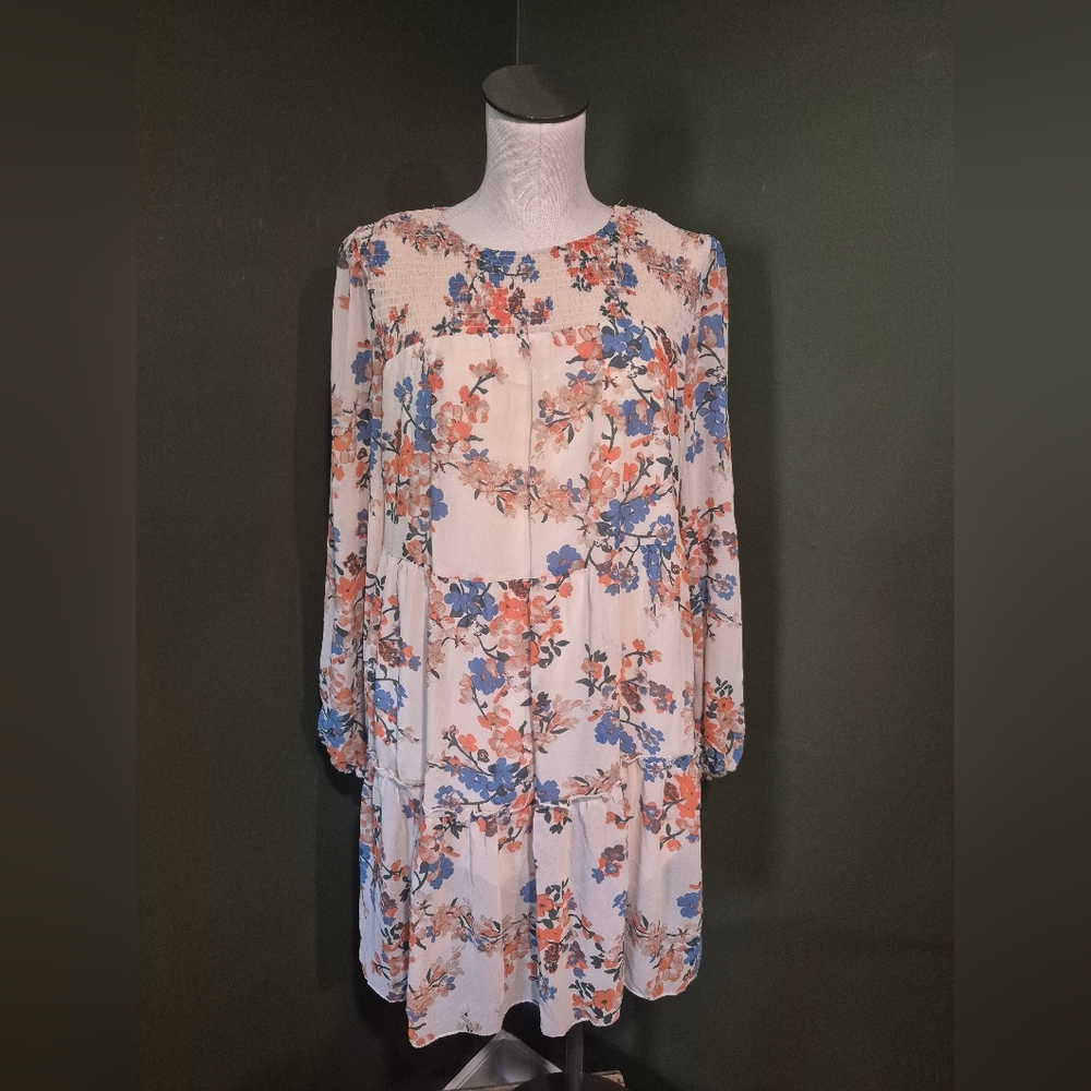 Floral Print Women's Long Sleeve Dress